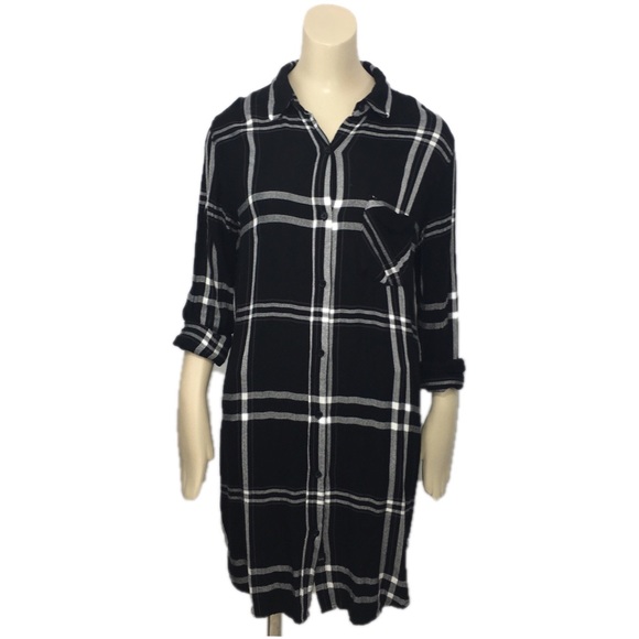 Rails Dresses & Skirts - Rails Plaid flannel shirt dress “Bianca” sz small